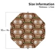 thumbnail image 2 of Yiaed Beautiful Owl Print Leather Coasters for Drinks - Cup Coasters Coffee Table Kitchen Table Bar, Home & Office Gifts Handmade Drink Coasters-Octagon, 2 of 6