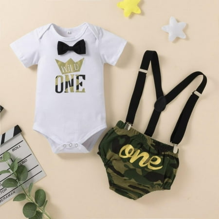 

Baozhu Summer Baby Boy Suit Fashion Children Boys Outwear Outfits Set 2 pcs Casual Romper + Overalls 6-18 Months