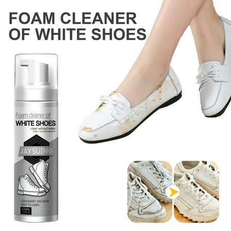 

Teissuly White Shoe Cleaner Portable Disposable Sports Shoe Cleaner Decontamination And Yellowing Foam Dry Cleaner 100ml