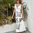 thumbnail image 3 of Love Is Love Doodles LGBT Sleeveless Dress Female dress elegant dress women's luxury party dress, 3 of 6