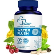 DR VITAMIN SOLUTIONS Diuretic Water Flush – Water Pills for Bloating with Green Tea & Bloat Defense (50Capsules)