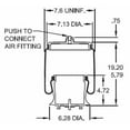 thumbnail image 4 of Set of 4 Torque Front Axle Air Spring Bag for Paccar Replaces Peterbilt B81-6023, 4 of 6