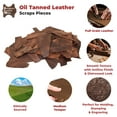 thumbnail image 4 of ELW 5-6 oz. Scraps &amp; Remnants Oil Tanned 2 LBS Size, Bourbon Brown, Leather Craft Supplies, Full Grain Leather Pieces for Crafting, Tooling Leather for Jewelry, DIY Projects, and Accessories, 4 of 7