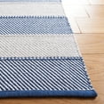 thumbnail image 3 of SAFAVIEH Striped Kilim Yadira Striped Cotton Runner Rug, Grey/Blue, 2'3" x 8', 3 of 8