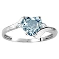thumbnail image 2 of Original Star K� Heart Shape 6mm Genuine Sky Blue Topaz bypass Ring, 2 of 9