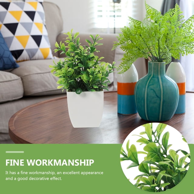 OHOIOLLA 4Ud Adornos De Plantas Falsas En Maceta Para Interior De Casa Y Oficina