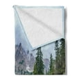 thumbnail image 2 of Landscape Soft Flannel Fleece Throw Blanket, Photo of Lake Between Mountains Hiking Trail Outdoors Scenery, Cozy Plush for Indoor and Outdoor Use, 50" x 70", Multicolor, by Ambesonne, 2 of 5
