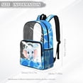 thumbnail image 7 of COEQINE Clear Book Bag for College Travel, 17 Inch See Through Large Backpack for Stadium, PVC Polyester Travel Backpack for Women, Casual Daypack for Work School, Elephant Rainbow Bubble, 7 of 7