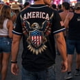 thumbnail image 5 of Men’s 250th Anniversary USA Jerseys - 4th of July Button Down American Flag and Star Patriotic Baseball Shirt, 5 of 6