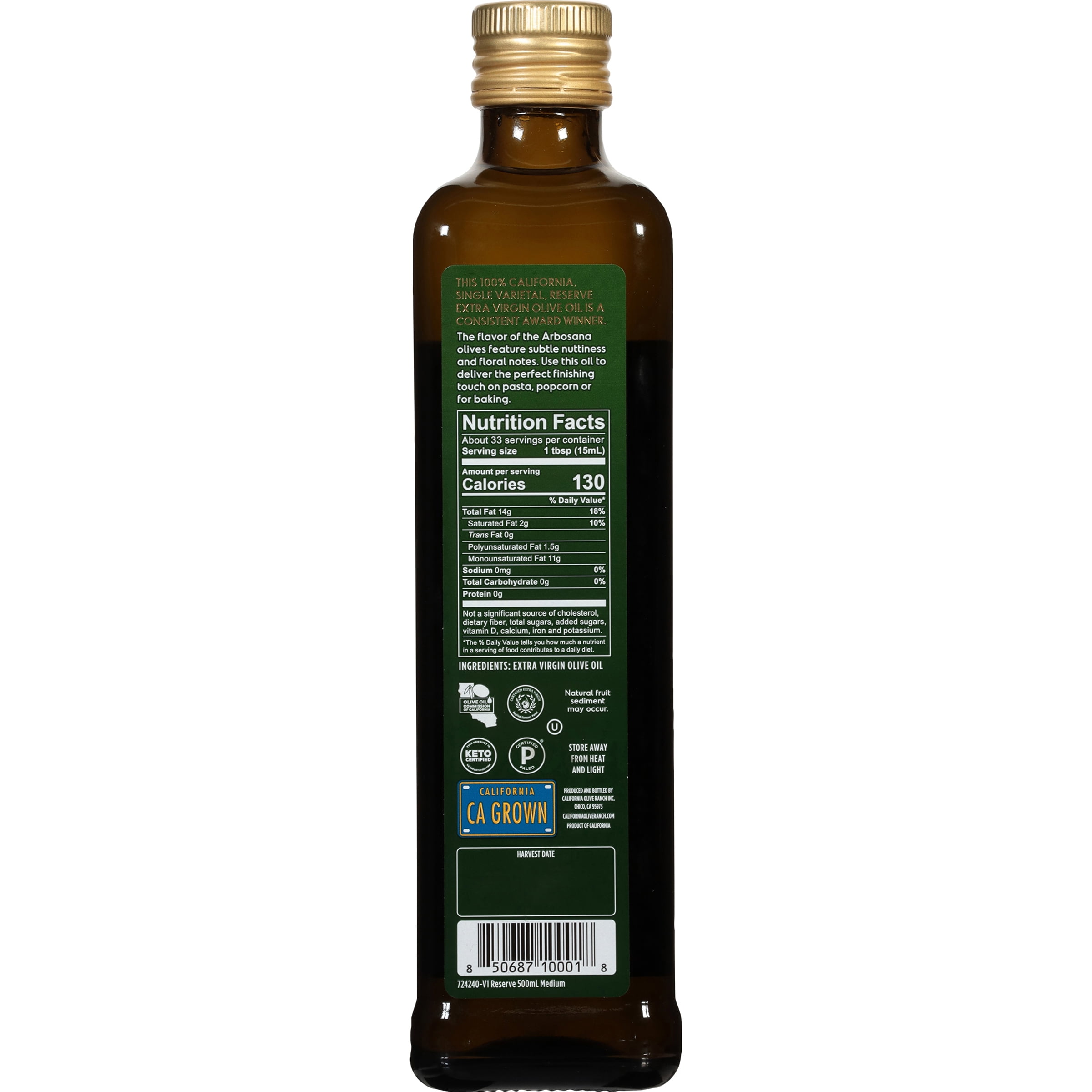 (6 pack) California Olive Ranch Reserve Arbosana Extra Virgin Olive Oil, 16.9 fl oz