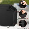 thumbnail image 3 of Grill Cover,58 inch Grill Covers for Backyard Grill,Heavy Duty Grill Cover for Outdoor Waterproof Gas Grill Cover,UV and Fade Resistant BBQ Cover for Grills up to 56-in Width,Black, 3 of 11
