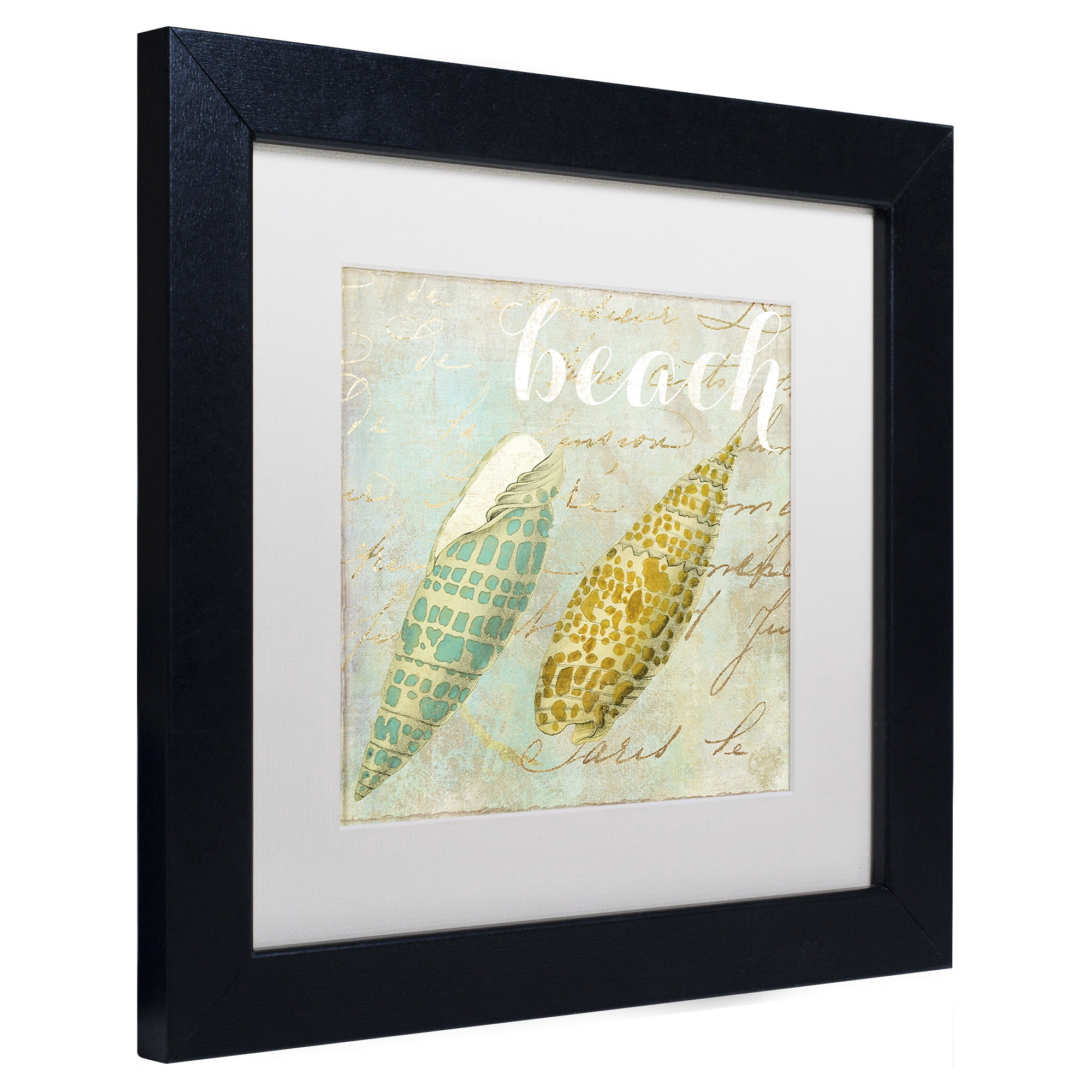 Trademark Fine Art "Turquoise Beach II" Canvas Art by Color Bakery White Matte, Black Frame