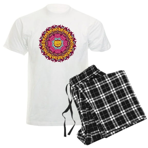 CafePress - Mandala Cats Pajamas - Men's Light Loose Fit Cotton Pajama Set