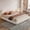 King White, variant on Bellemave Queen Size Fabric Upholstered Platform Bed with Curved Shaped Headboard, Velvet Upholstered Platform Queen Bed Frame with Solid Round Legs for Teens Adults, Green