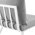 thumbnail image 5 of Lounge Loveseat Sofa, Aluminum, Metal, Steel, White Grey Gray, Modern Contemporary Urban Design, Outdoor Patio Balcony Cafe Bistro Garden Furniture Hotel Hospitality, 5 of 10