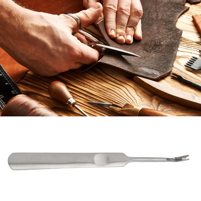 Stainless Steel Small Size Leather Stitching Groover Creasing Edge Beveler, DIY Leather Grooving Tool, Easy To Use, Lightweight