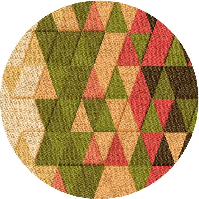 Ahgly Company Machine Washable Indoor Square Transitional Mahogany Brown Area Rugs, 3' Square
