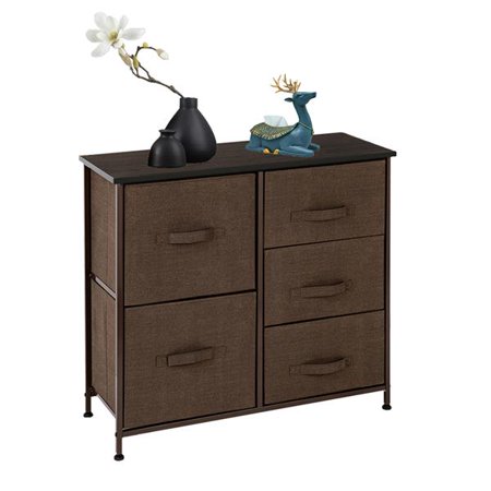Dresser Storage Tower With 5 Fabric Drawer Steel Frame Storage
