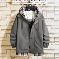 thumbnail image 2 of Vedolay Jacket Coat Sport Jacket Zip up Coat Casual Long Sleeve Jogging Outerwear Grey,4XL, 2 of 5