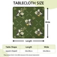 thumbnail image 2 of Square Tablecloth with Elastic Edges 34 * 34 Inch Waterproof Green Classical Floral Table Cover Washable Indoor and Outdoor for Party Kitchen Dinner Banquet Patio Picnic, 2 of 3