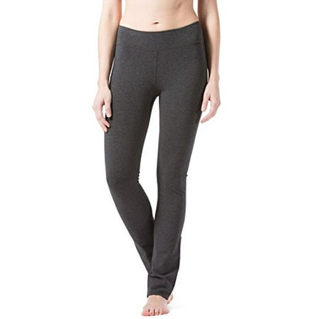 Fishers Finery Women's Ecofabric Straight Leg Yoga Pant (HTHR Gry, L ...