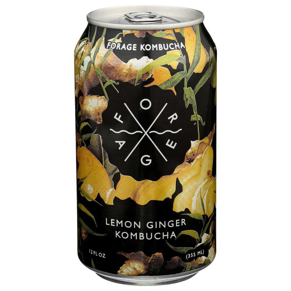 Forage Lemon Ginger Kombucha, 12 Fluid Ounce 12 per case.