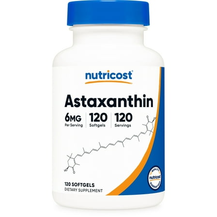 Nutricost Astaxanthin 6mg, 120 Softgels - Non-GMO & Gluten Free Supplement
