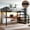 Black 77, variant on Queen Loft Bed with Desk and Storage Stairs, Multifunctional Metal Loft Bed with LED Lights and USB Ports, Black, No Box Spring Needed