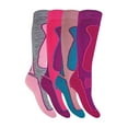 thumbnail image 1 of Sock Snob - 4 Pairs Kids Long Knee High Wool Blend Ski Socks, 1 of 2