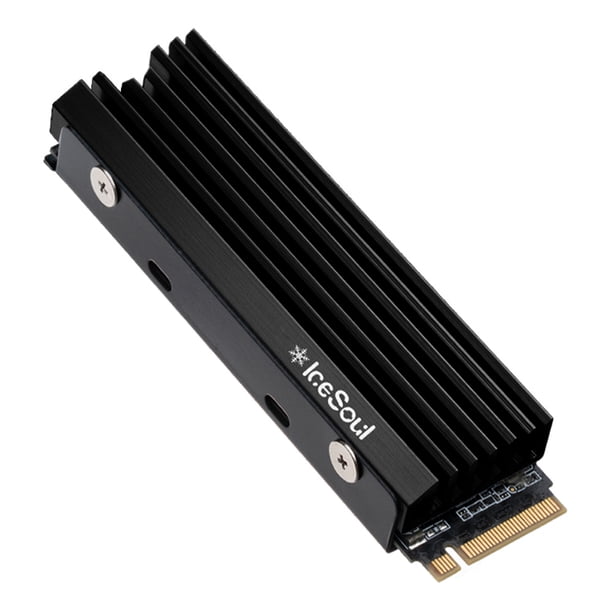 Disipador De Calor Ssd Disipador de calor de disco duro FinalCool IceSoul 08 M.2 NVME NGFF 2280 SSD negro Ehuebsd Para estrenar