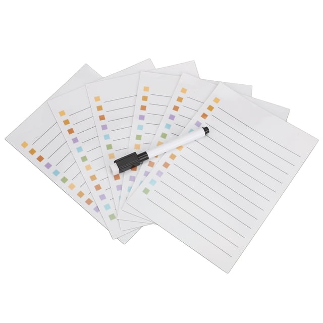 Tableau blanc réutilisable effaçable lavable liste des horaires notes réutilisables amovibles pour tables, portes, réfrigérateurs