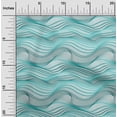 thumbnail image 2 of oneOone Polyester Spandex Turquoise Green Fabric Abstract Stripe Craft Projects Decor Fabric Printed By The Yard 56 Inch Wide, 2 of 5