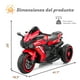 thumbnail image 5 of Motocicleta para niños YIYI vehículo eléctrico 12V con batería 3 ruedas luces LED color rojo, 5 of 9