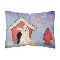 Carolines Treasures BB2848PW1216 Dog House Collection Cocker Spaniel Canvas Fabric Decorative Pillow  12H x16W