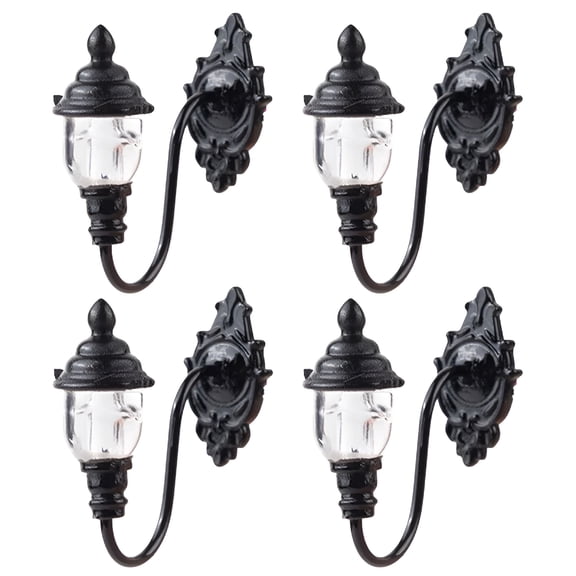 ACDANC Glow Wall Light Miniature LED Lamp for Dollhouse Furniture (4pcs)
