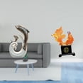 thumbnail image 2 of Estatua de delfín de cerámica, escultura de , figura de carpa, escultura decorativa de animal en resina, arte abstracto moderno, ideal para sala de, 2 of 8