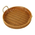 thumbnail image 2 of DOLITY Fruit Basket Snacks Tray Organizer Bread Storage Tray Imitation Rattan Decor for 30cm, 2 of 9