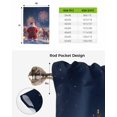thumbnail image 6 of Santa Elk Christmas Tie Up Curtains for Window, Xmas Fireworks Snowflake Thermal Insulted Balloon Shade Adjustable Rod Pocket Curtains Valance Panels for Kitchen Bathroom Café 42 x 45, 6 of 7