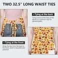 thumbnail image 6 of Autumn Fall Leaves Pattern Apron-Garden Aprons for Women with Pockets-Cotton Linen Waterproof Kitchen Cooking Gardening Aprons Adjustable for Kitchen,Cooking,BBQ and Salon 33"x27", 6 of 7