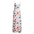 thumbnail image 1 of PENGXIANG Robes Sexy pour la Nuit de Club Femmes Sans Manches Point Imprimé Longue Maxi Robe Cocktail Partie Plage Robe de Soleil, 1 of 6