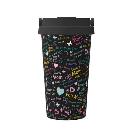 

Junzan I love you Mom for Stainless Steel Vacuum Insulated Tumbler - Reusable Insulated Cold Brew Iced Coffee Cup Thermos -Gifts for Women Men Him Her