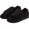 thumbnail image 1 of Silverts Women Extra Extra Wide Easy Closure Slippers, 11, Black, 1 of 2