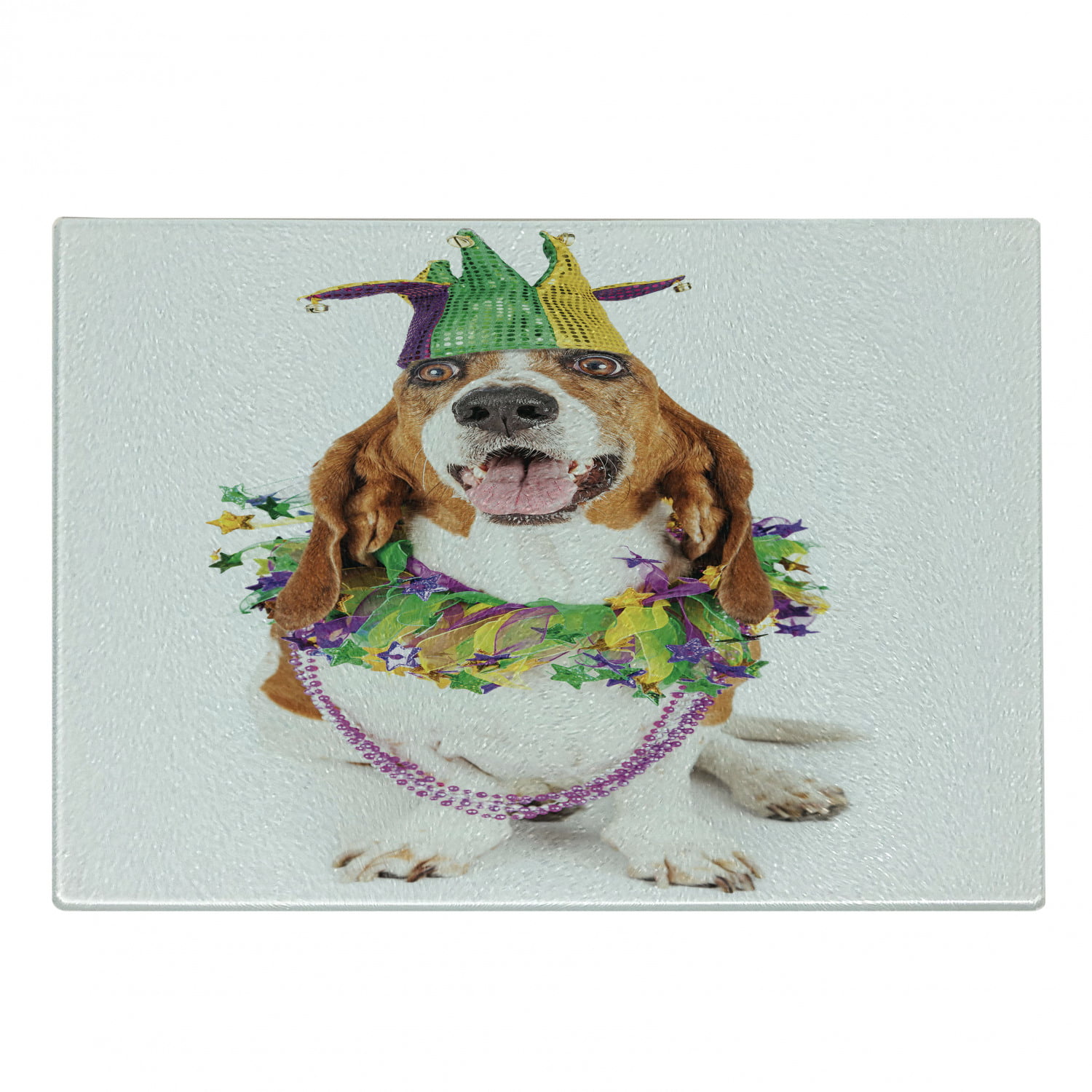 Home of Basset Hound Dogs Playing Poker Cutting Board - Easy Grip Non