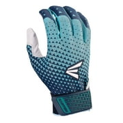 Easton Ghost NX Fastpitch Adult Batting Gloves | White/Navy/Turquoise | MED