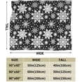 thumbnail image 5 of Winter Snowflakes Black Throw Blanket Ultra Soft Warm All Season Christmas Decorative Fleece Blankets for Bed Chair Car Sofa Couch Bedroom 80"X60", 5 of 6