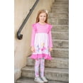 thumbnail image 3 of Millie Loves Lily Girls Pink Princess Border Print Dress and Legging Set, Size 8, 2-PCS, 3 of 5