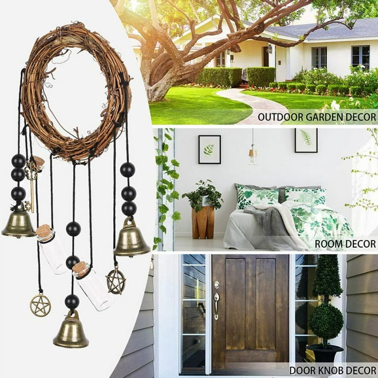 Hanging Door Knob Protection Bells, Hanging Bells for Door, Witchy Decor  Kitchen, Window Hanging Ornament, Gardening Decor