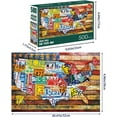 thumbnail image 2 of 500-piece Wooden Jigsaw Puzzle in car-Plate map Pattern Recommended for Adults and Children as an Intellectual DIY Game 20.5" x 15", 2 of 16