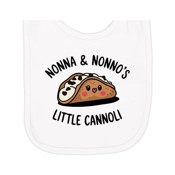 Inktastic Nonna and Nonno's Little Cannoli Cute Italian Grandparents Newborn Bib