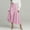 Pink, variant on Women's High Waist Button Decor Asymmetrical Midi Skirt, Irregular Wrap Flared A Line Office Daily Casual Versatile Women Bottoms